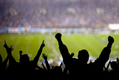 People at a soccer game